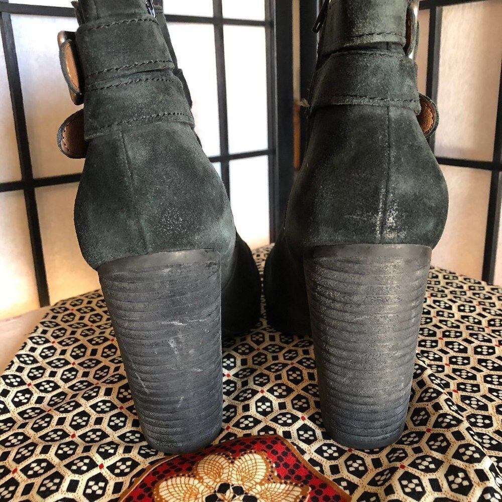 Lucky Brand LAUREEN blk suede leather boots 8M/38 - Picture 4 of 6